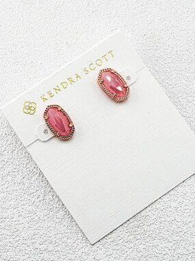 Kendra Scott Pink Crystal Stud Earrings